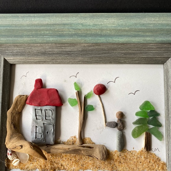 Framed Beach Scene - Picture 2 of 3